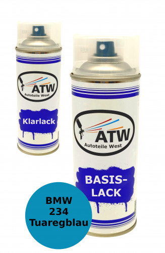 Autolack für BMW 234 Tuaregblau+400ml Klarlack Set